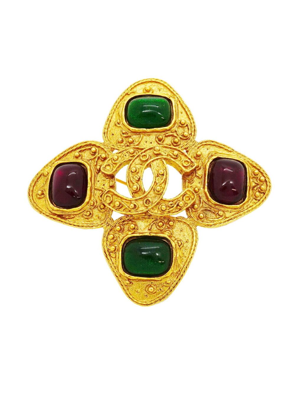 Chanel Cc Logo Brooch Metal #371414C11B